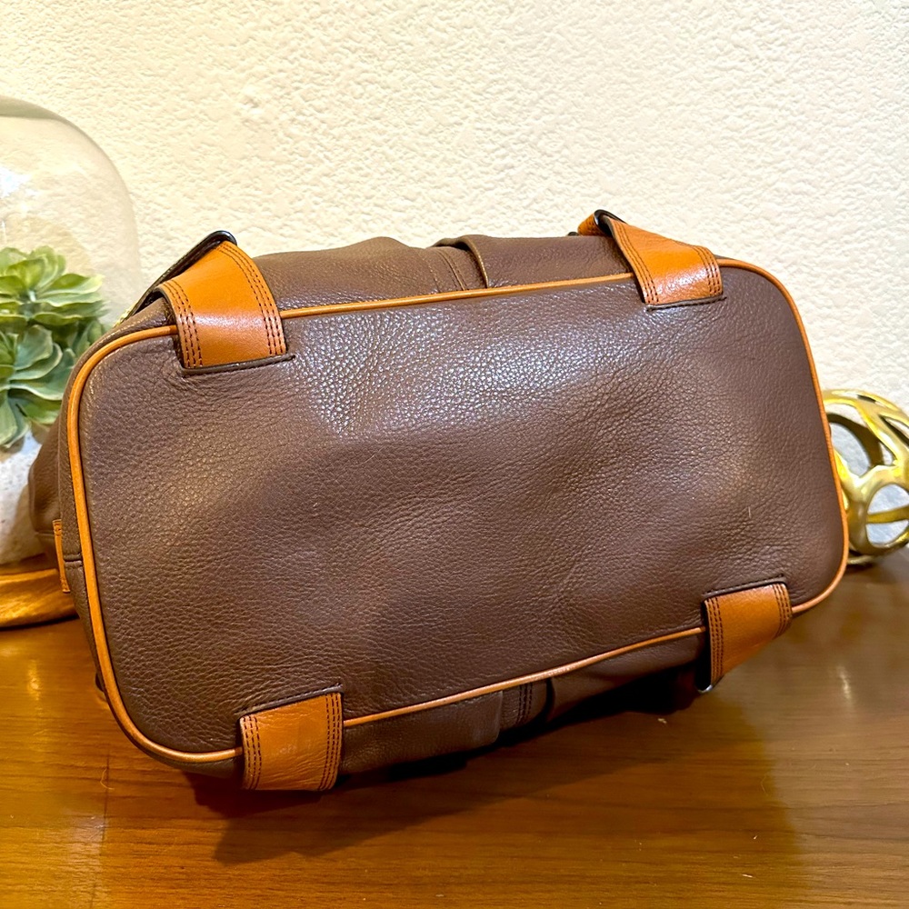 Michael Kors Large Harness Grab Bag Brown and Tan Leather Tote Bag/Work Bag - Picture 10 of 14